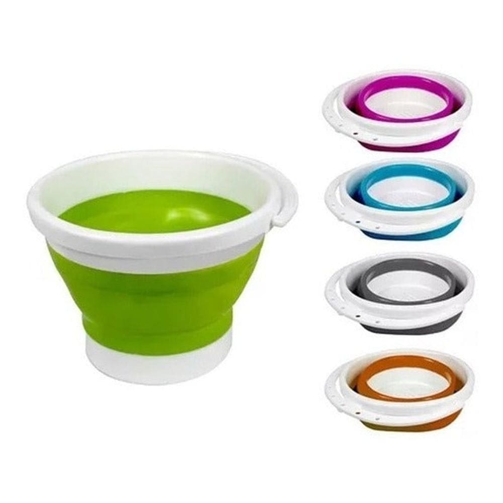 Balde Retrátil com Alça Silicone Flexível 10 Litros Limpeza