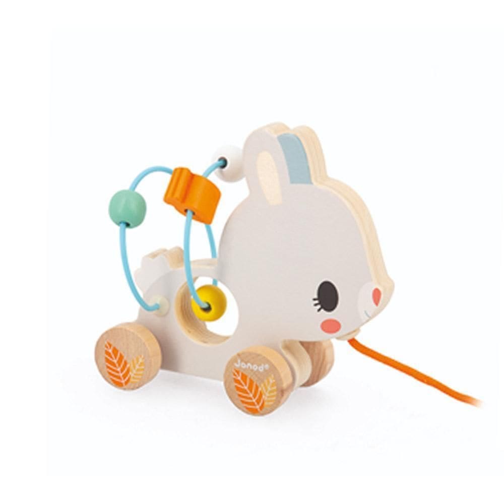 Animal Baby Looping Aramado Coelho Puxador De Madeira Janod