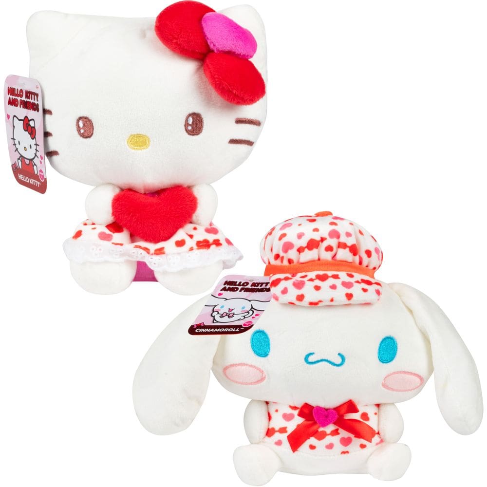 Brinquedo de pelúcia Jazwares Hello Kitty e Cinnamoroll, pacote com 20 cm