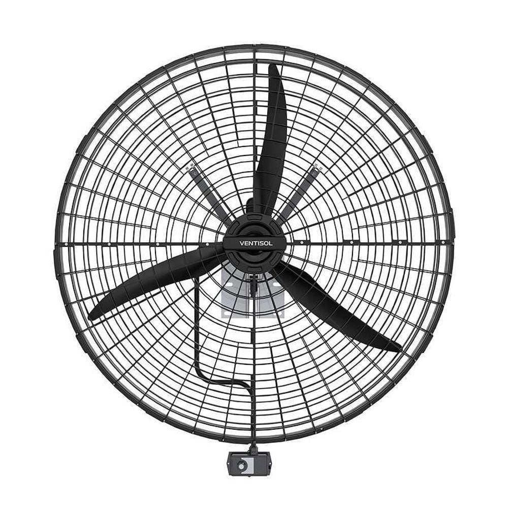 Ventilador De Parede 1,00 Metro Grade De Plástico 1/2 CV Preto VP1M2 220V Ventisol