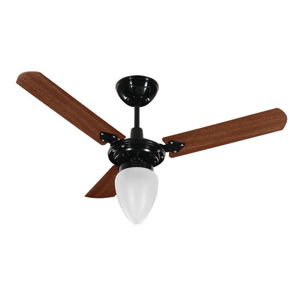 Ventilador De Teto Tron Pera New 3 Pás Preto - Verniz 127v
