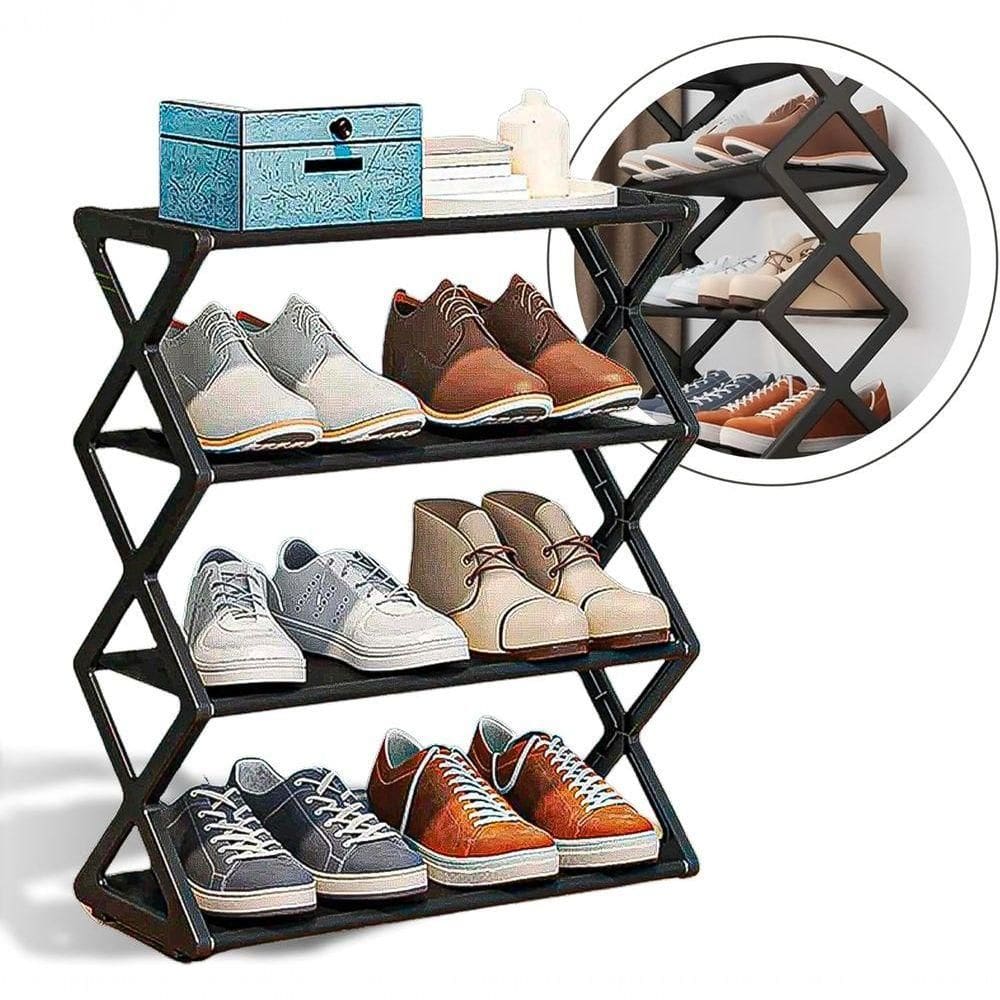 Sapateira Organizadora Porta Sapatos Para 8 Pares 4 Prateleiras Design Versátil
