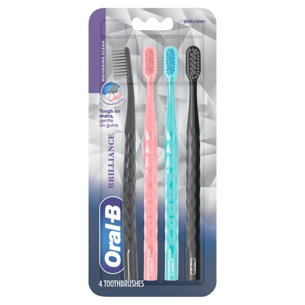 Escova de dentes Oral-B Pro Whitening Brilliance Extra Soft 4 unidades