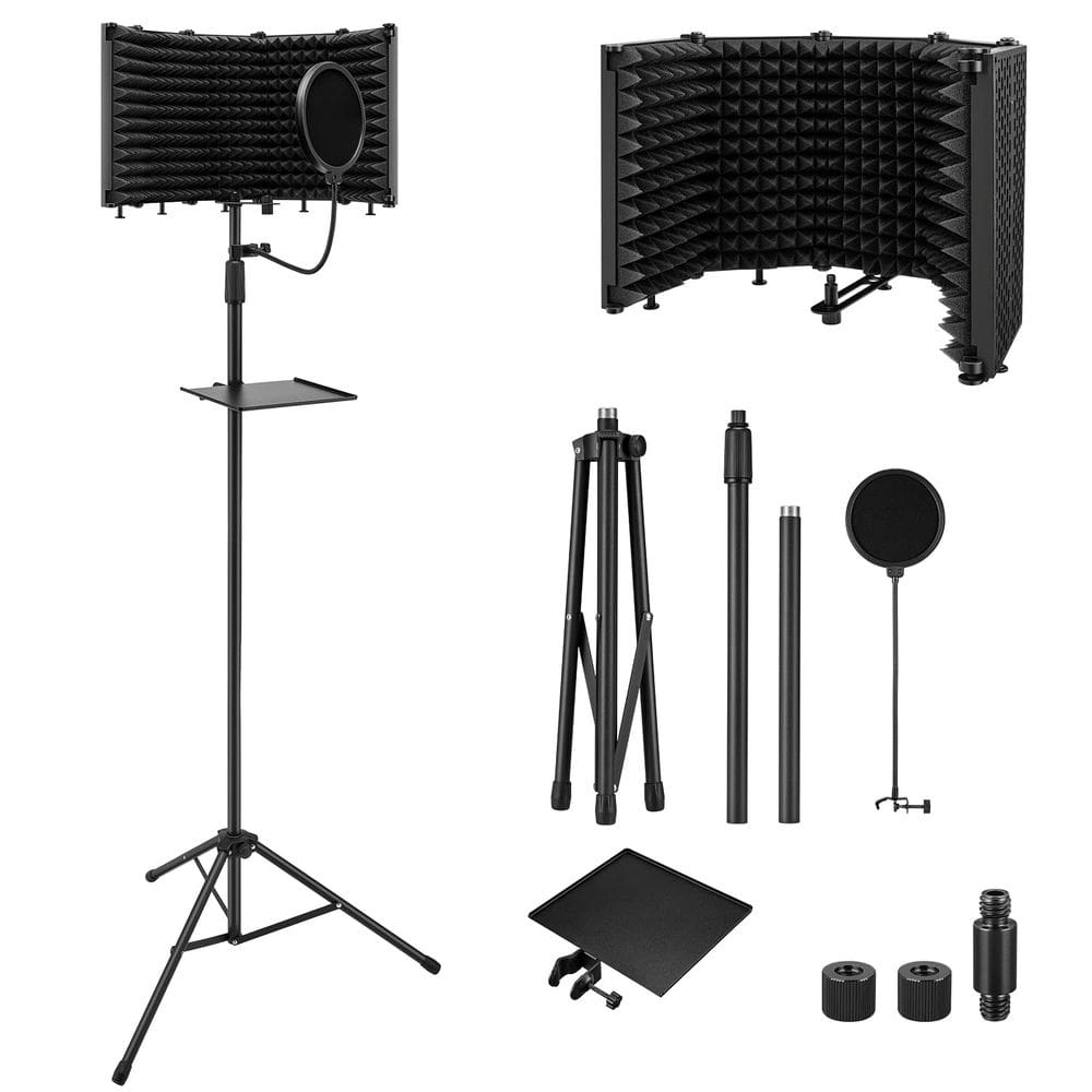 Microfone Isolation Shield Moukey com filtro pop e suporte