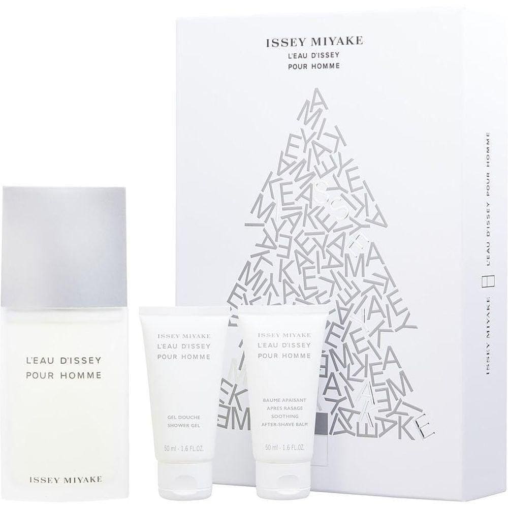 Perfume Masculino Issey Miyake L`eau D`issey Edt Spray 125 Ml&bálsamo Pós-barba 50 Gel De Banho