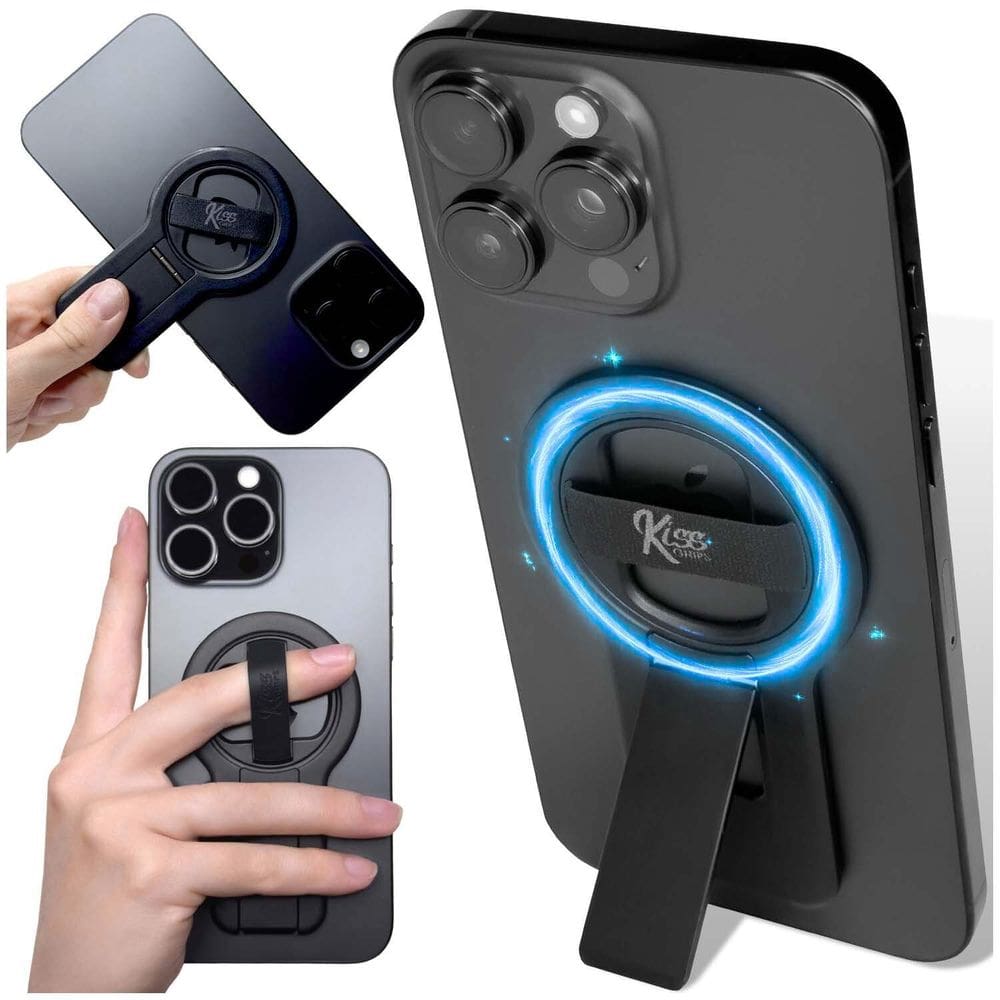 Phone Grip Kiss Grips para MagSafe com suporte, presilha e suporte