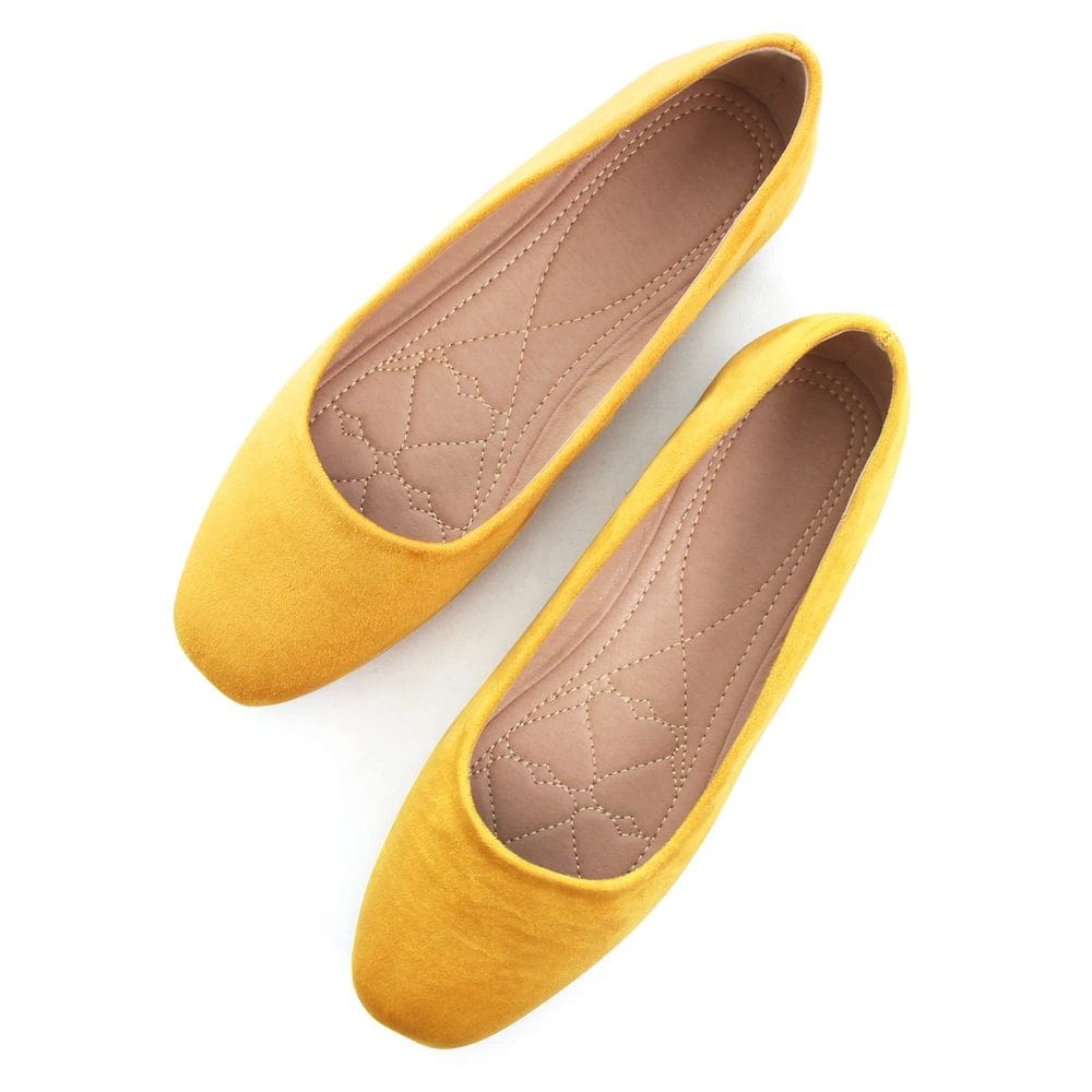 Flats SAILING LU Yellow para mulheres tamanho 8,5 confortáveis