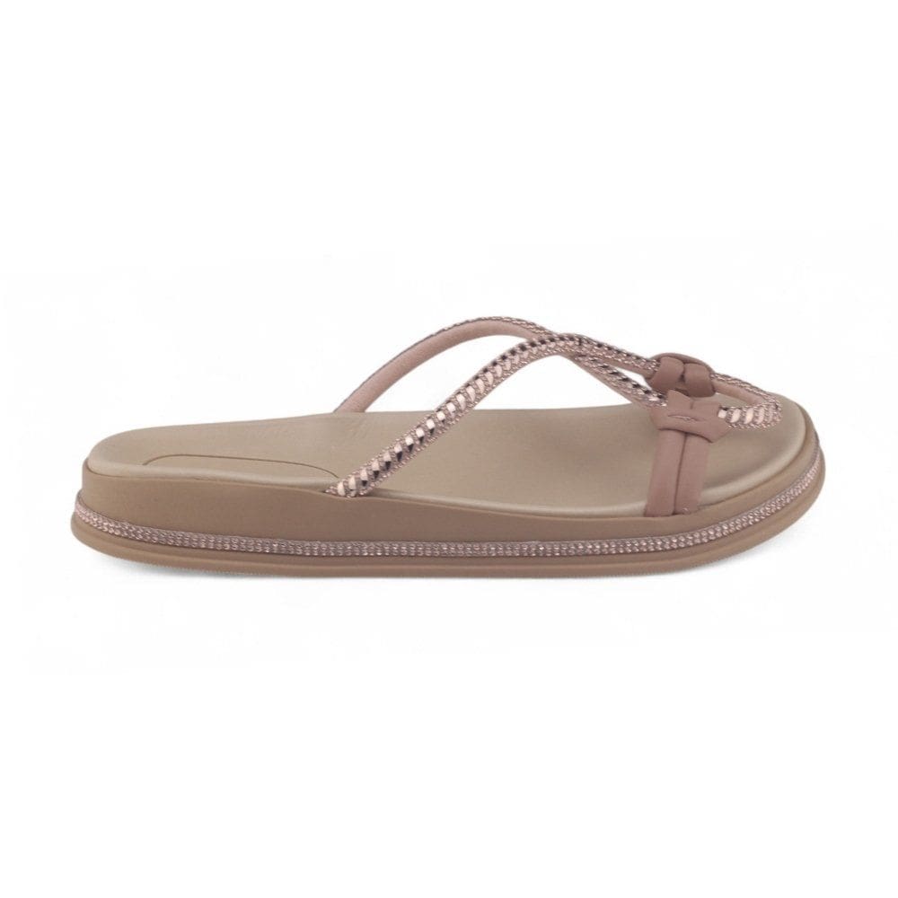 Chinelo Slide Feminino Moleca 5509.201 Srass Brilho Papete