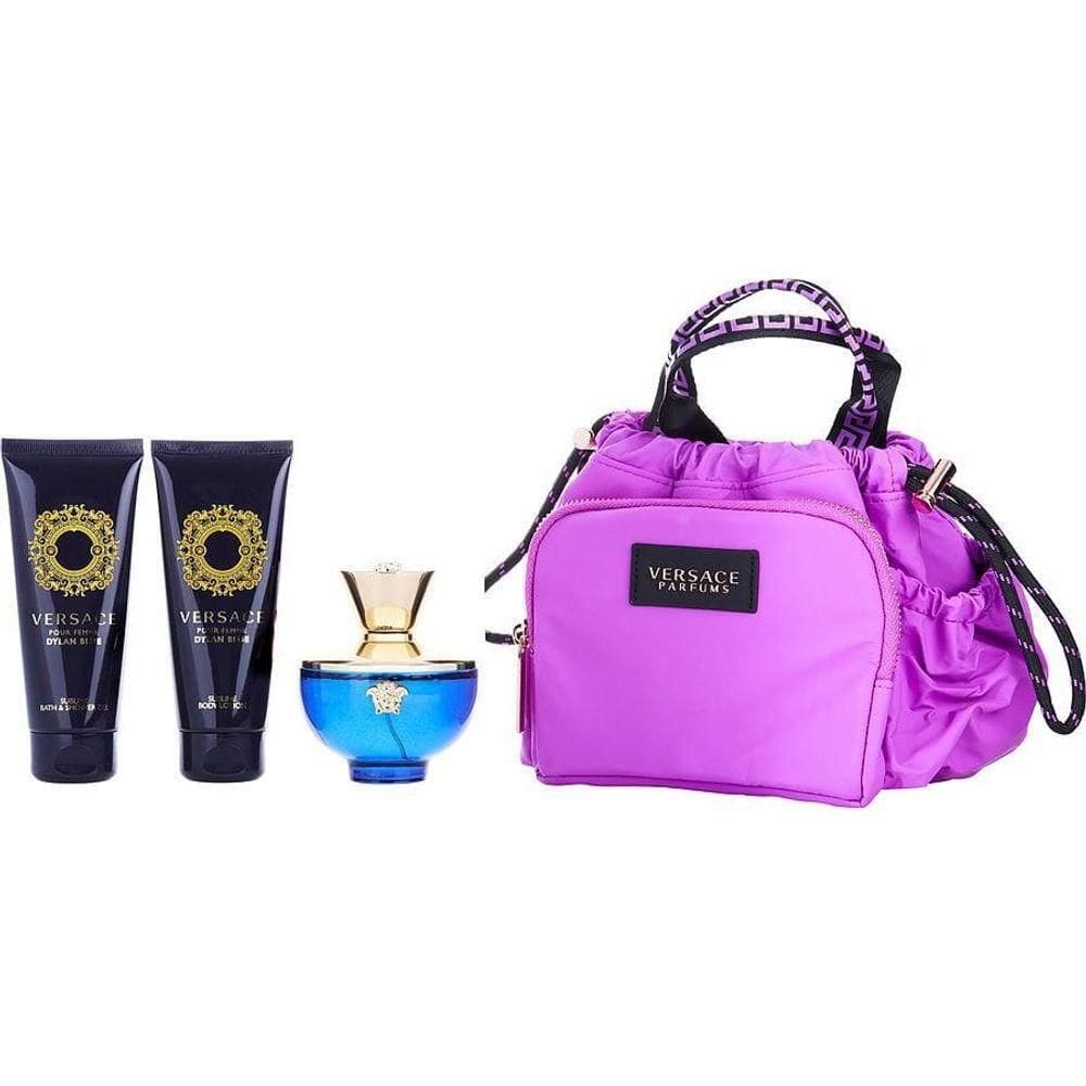 Perfume Feminino Gianni Versace Dylan Blue Edp Spray 100 Ml&loção Corporal Gel Banho