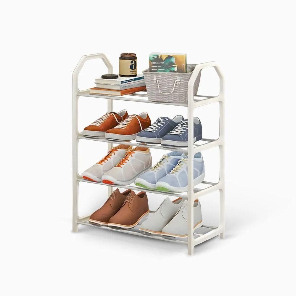 Sapateira Portátil Organizador 4 Prateleiras - Branco