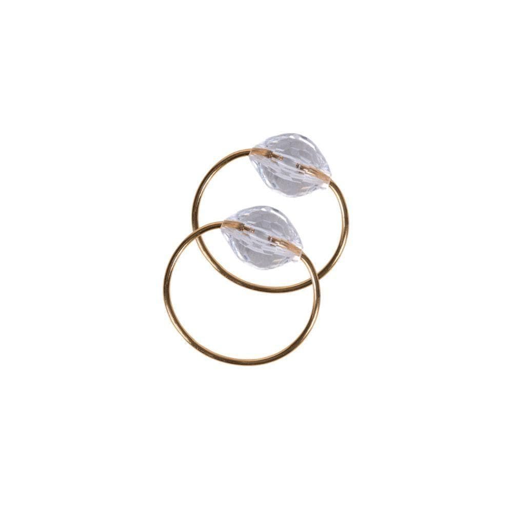 Kit 4 Anéis Para Guardanapos 4cm X 3cm Cristalino Argola Decoração Dourado
