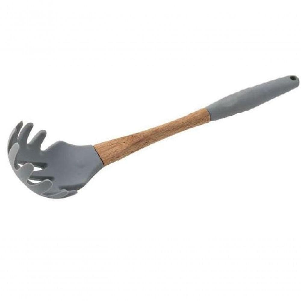Colher Para Espaguete Em Silicone E Madeira 30.5 Cm - Mimo Style - Sn19021