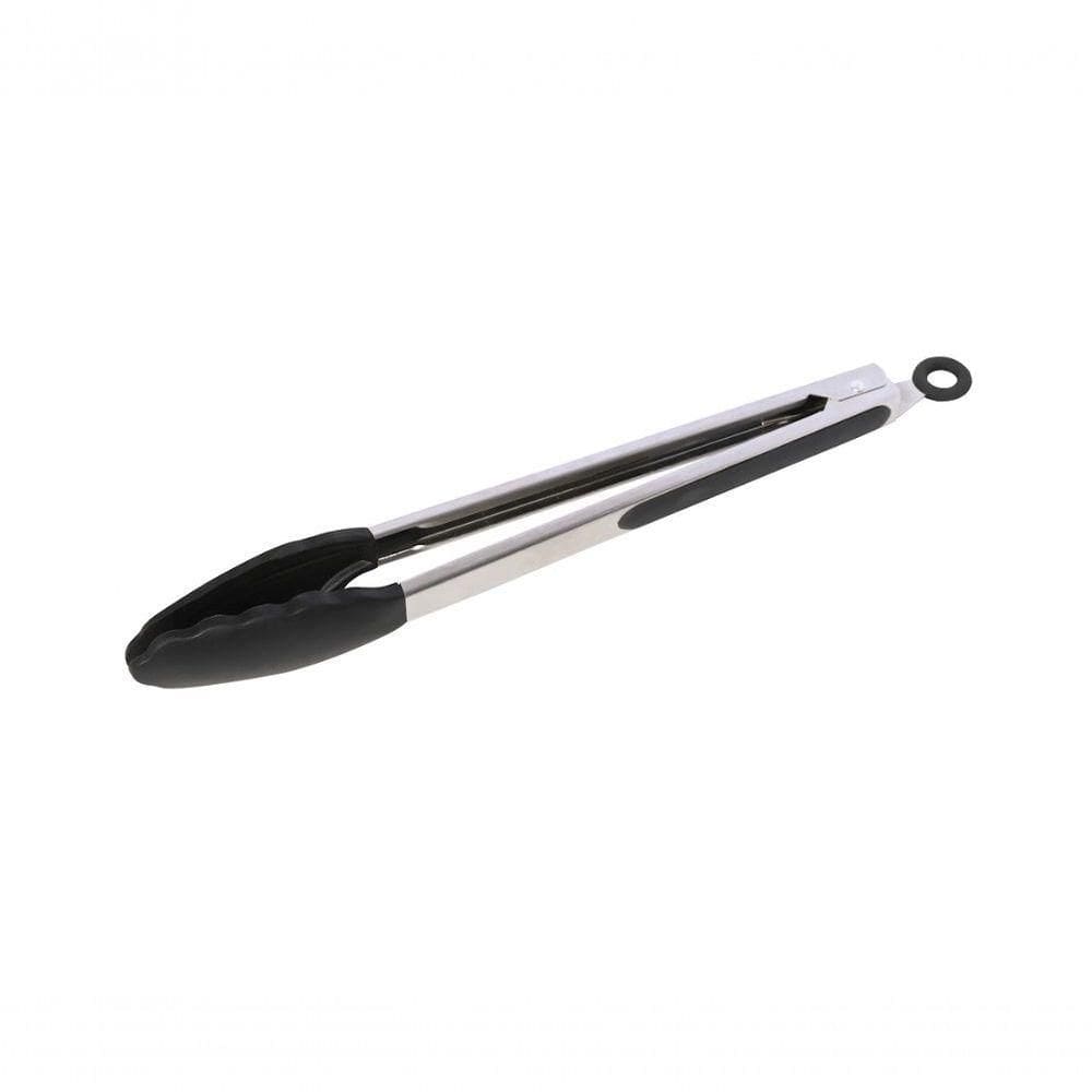 Jogo 2 Pegadores Salada Inox Silicone Preto 35 Cm Mimo Style
