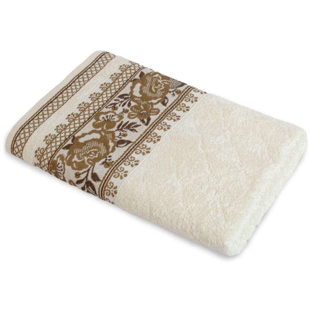 Jogo Toalhas De Banho Fio Penteado 2 Peças Jacquard - Nice - Pérola