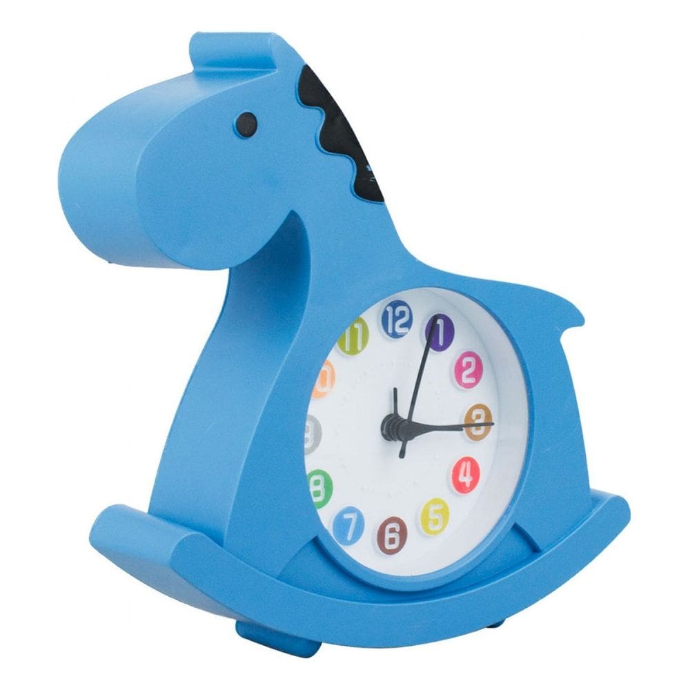 Relógio Infantil Despertador Cavalinho Balanço - 18x20cm