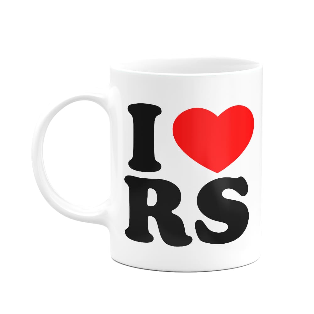 Caneca I Love RS - Rio Grande do Sul - 325ml branca