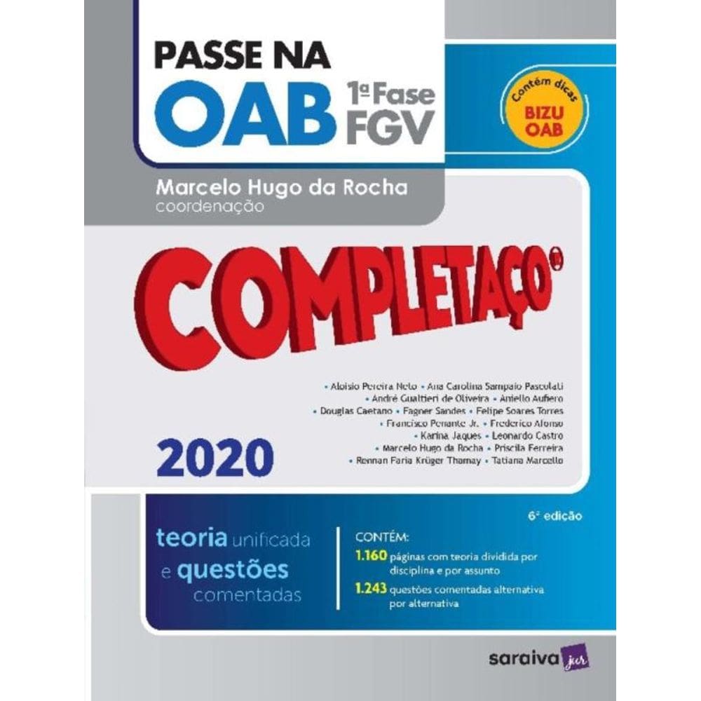 Passe na OAB - Completaço  - 1ª fase FGV  - teoria unificada