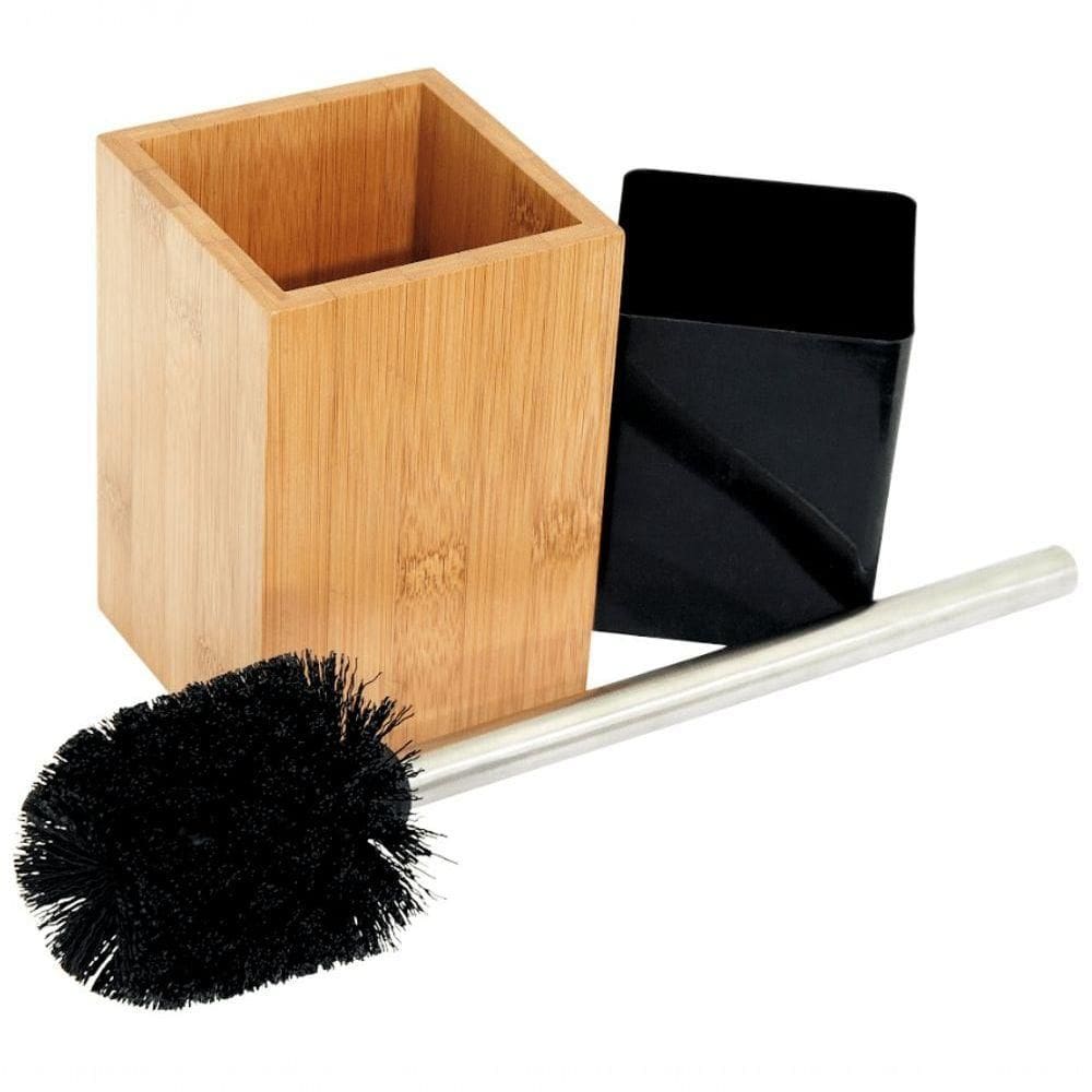 Jogo De Limpeza Para Banheiro Em Bambu 36x10 Cm - Mimo Style - Bm1506