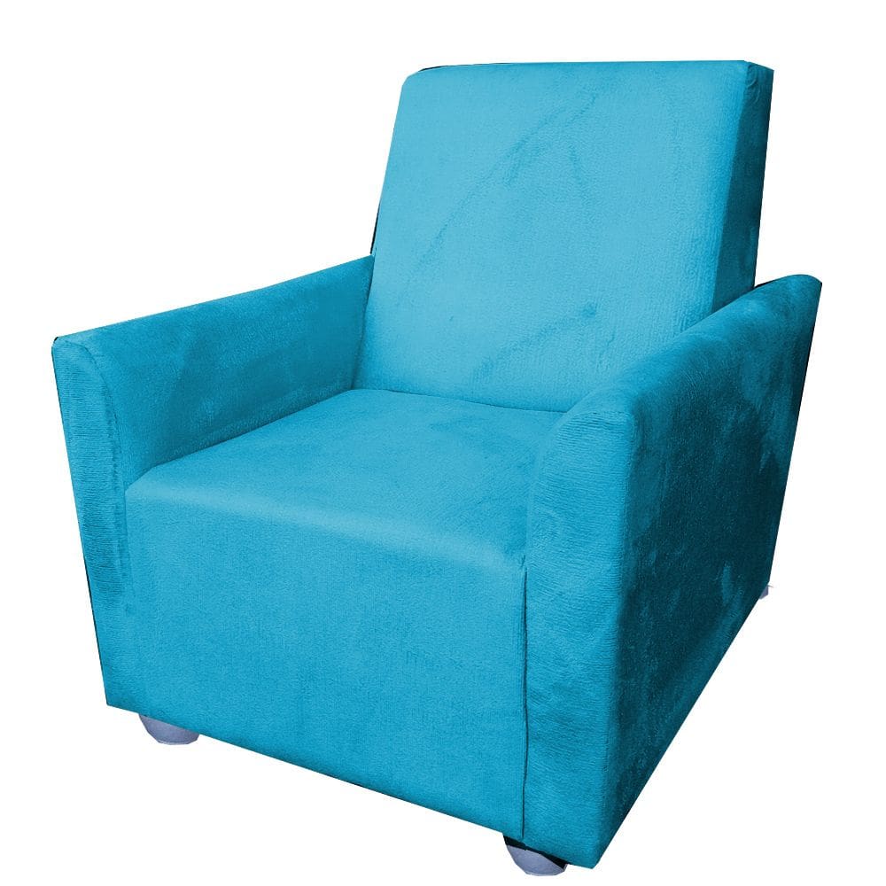 Poltrona Cadeira Sofa Infantil Kids Angel Turquesa
