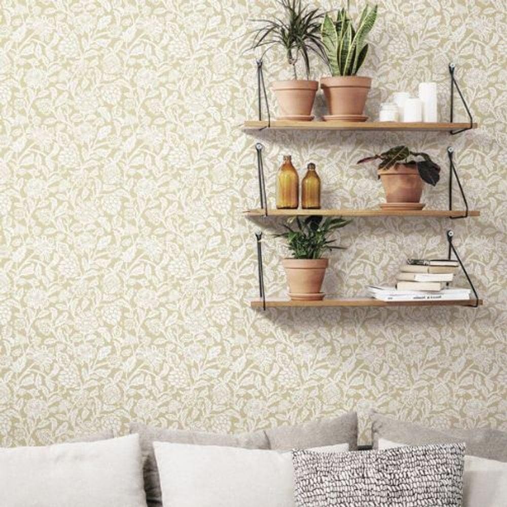 Papel De Parede Happy Floral Amarelo 12347