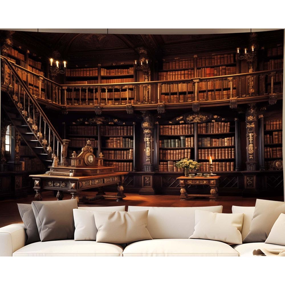 Tapeçaria QGHOT Medieval Vintage Estante de Parede