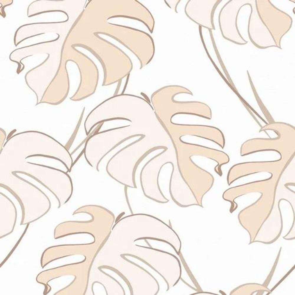 Papel De Parede Kylie Folhagem Rosa 81605