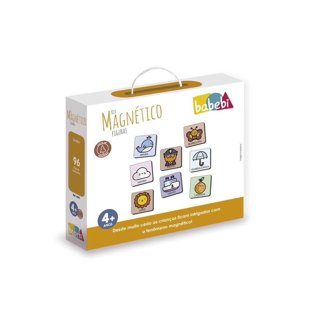 Brinquedo Pedagógico Babebi Kit Magnético Figuras