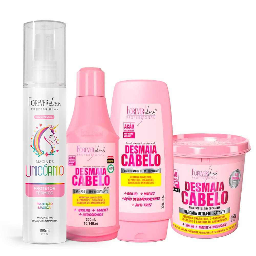 Kit Desmaia Cabelo e Mágia de Unicórnio Forever Liss