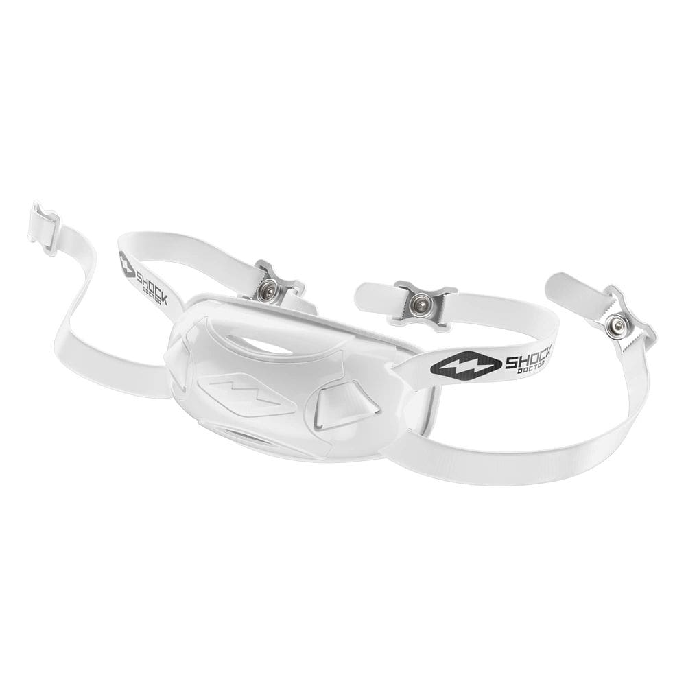 Chin Strap Shock Doctor Showtime Solid White para futebol