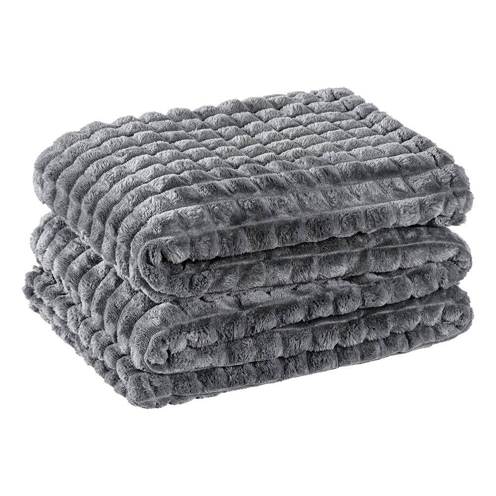 Cobertor Queen Willow Manta Flannel Ultrasoft - Gris