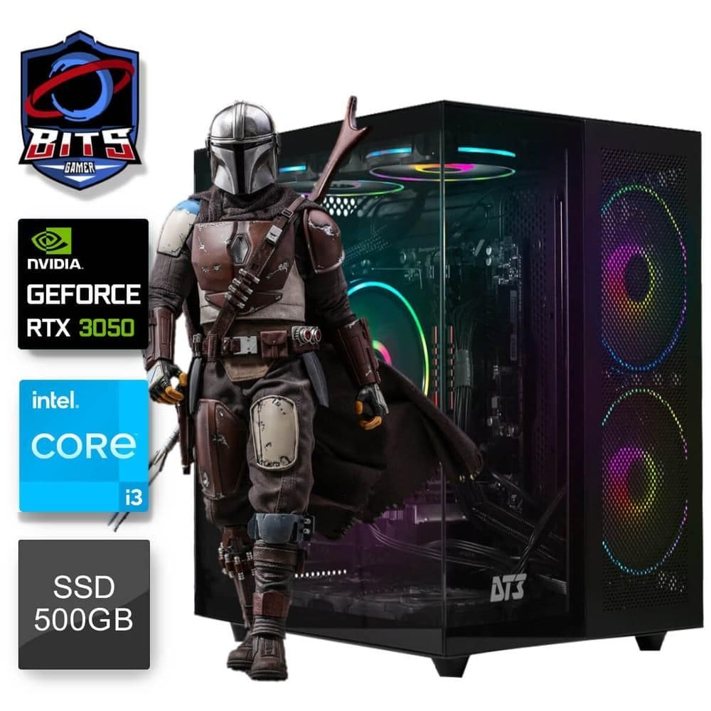 PC Gamer Bits 2025 - i3 12100F, 16GB, RTX 3050, SSD 500GB