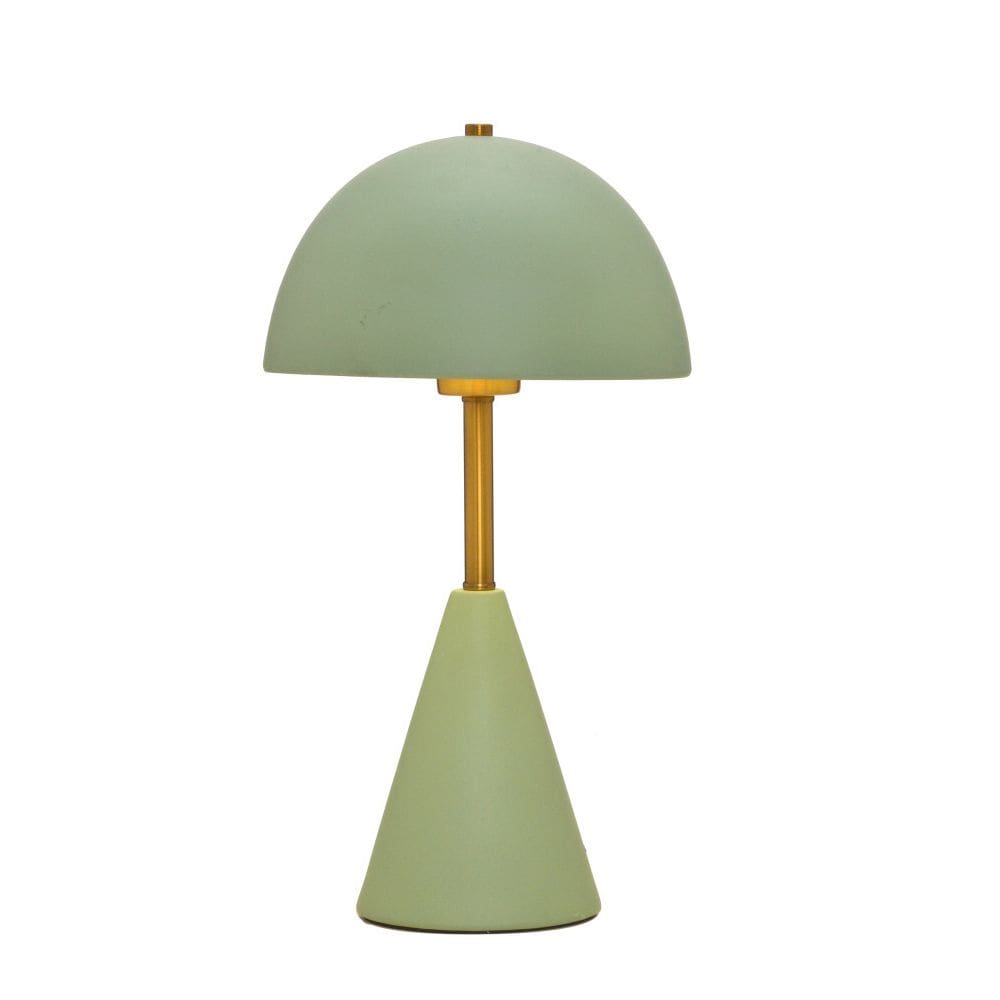 Luminária de Mesa Abajur em Cerâmica Verde e Dourado 41cm 1E27 15403-PL
