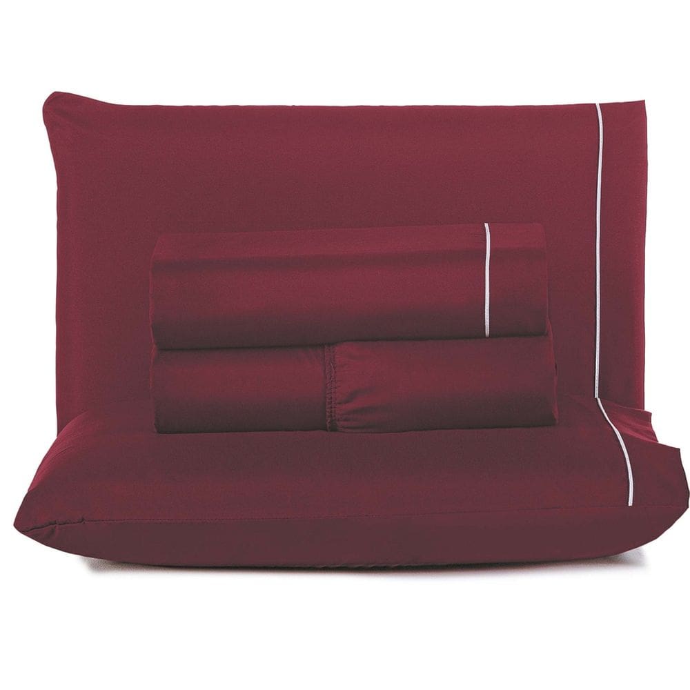 Jogo de Lençol Queen Top Line 180 Fios 4 Peças - Vinho