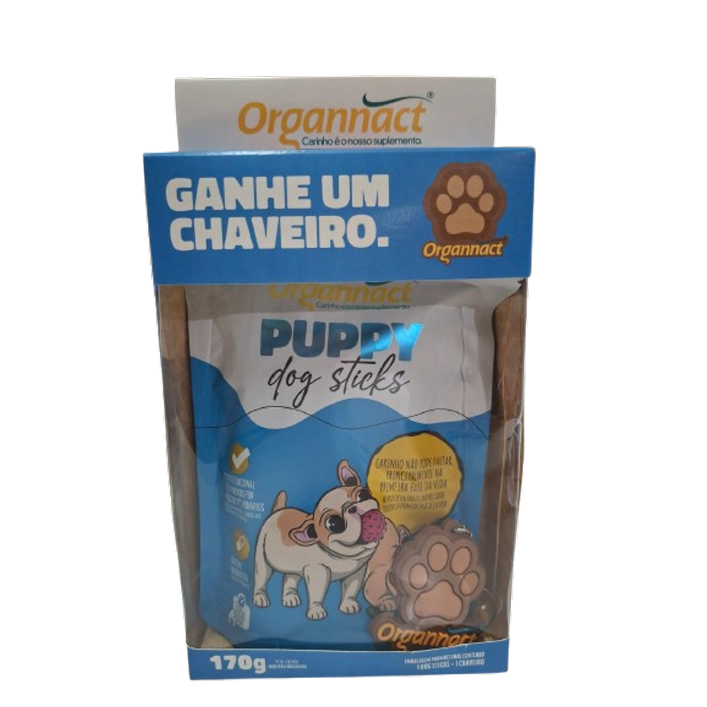 Suplemento Puppy Dog Sticks 170g + Chaveiro - Organnact