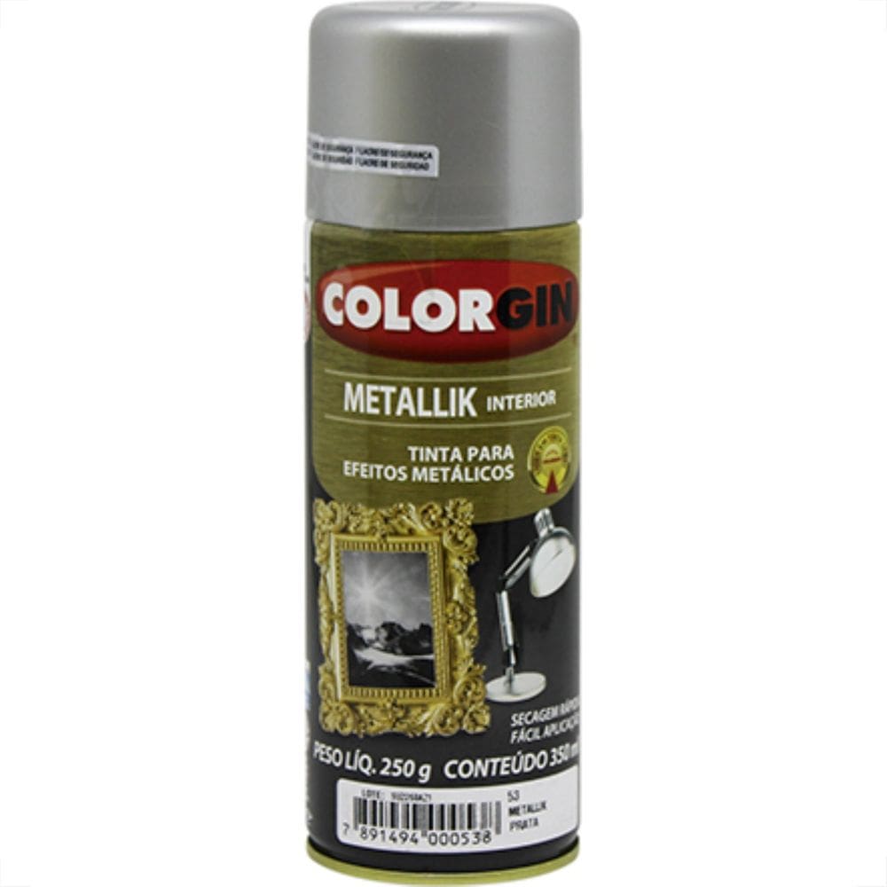 Colorgin Spray  Metalica Prata-53