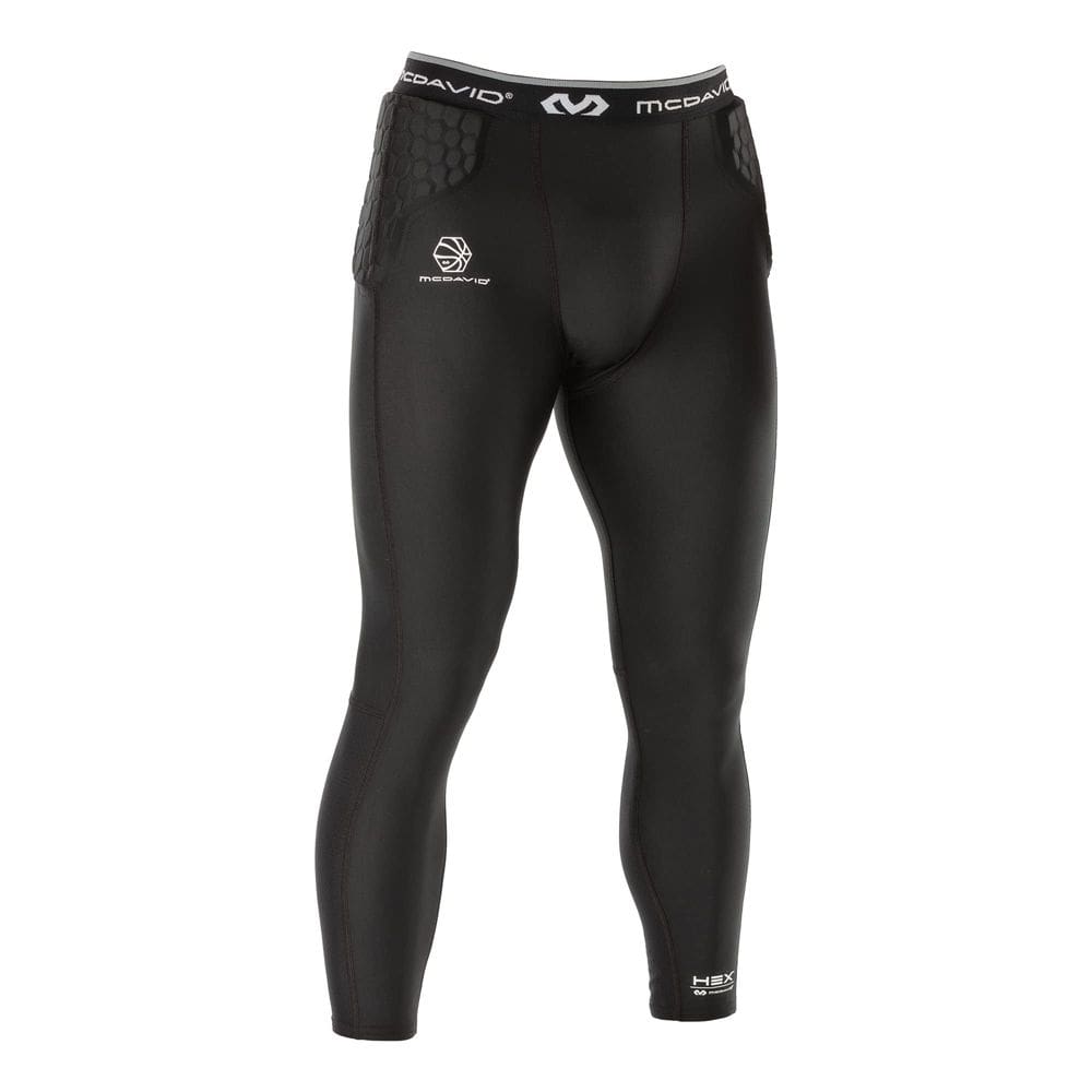 Calça de basquete McDavid HEX com almofadas de quadril e cóccix preta M