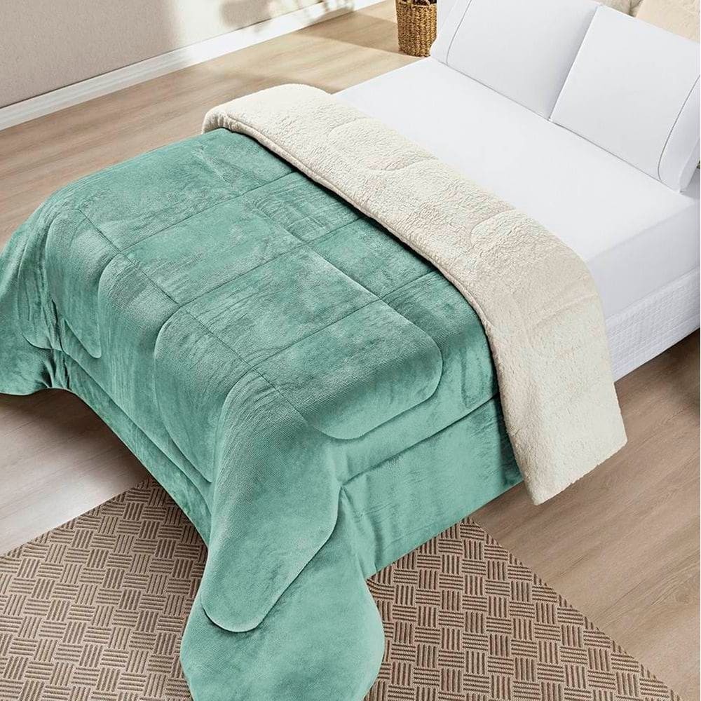 Edredom King Coberdrom Sherpa/Mantinha Everest 1 Peça - Alecrim