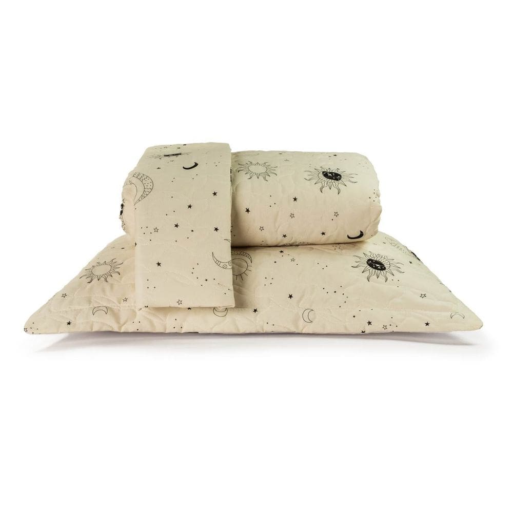 Cobre Leito King Essencialle Estampado 150 Fios 3 Peças - Sol e Lua