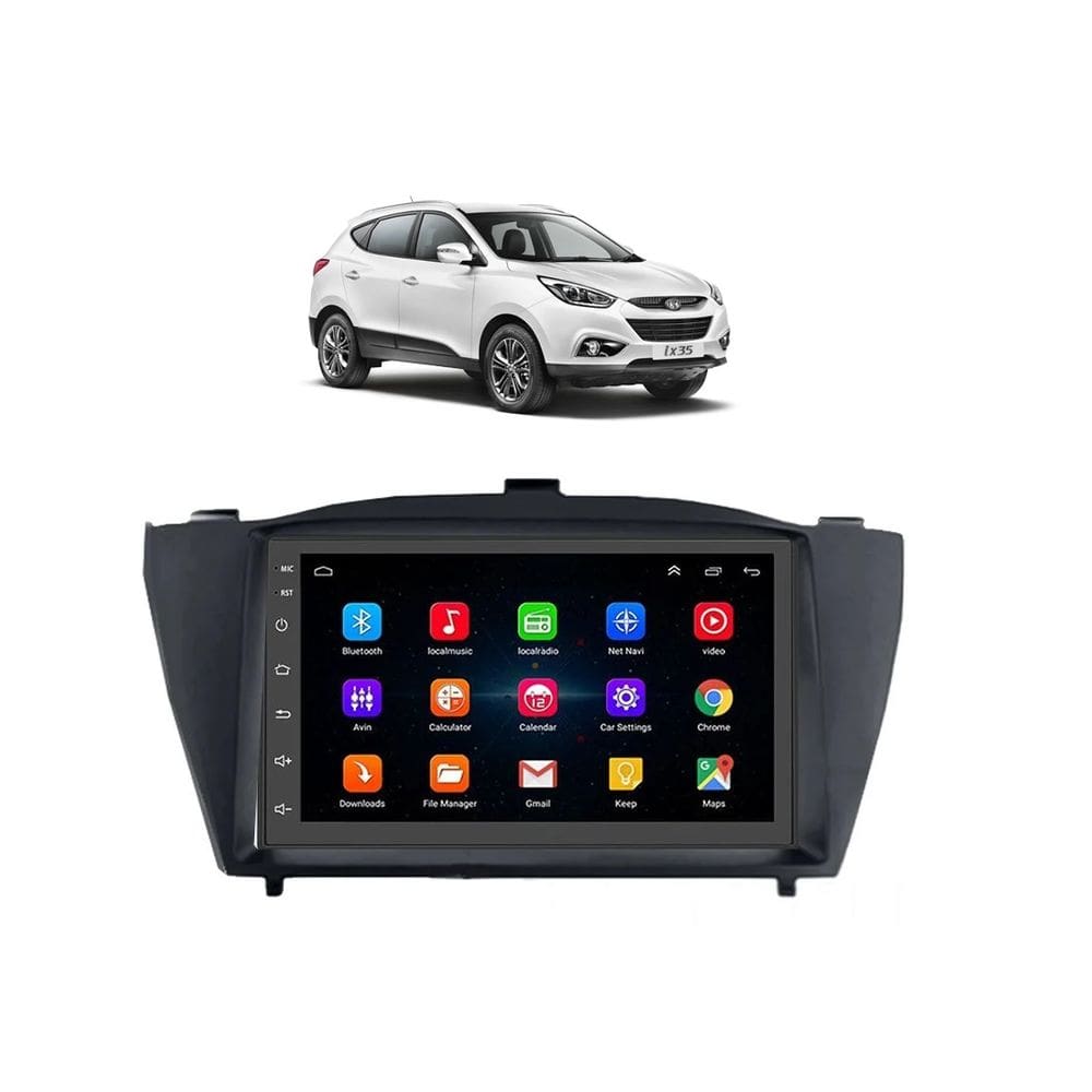Kit Multimidia IX35 GLS 2010 / 2023 Android 7 Pol 2/32GB Carplay - 701K FirstOption