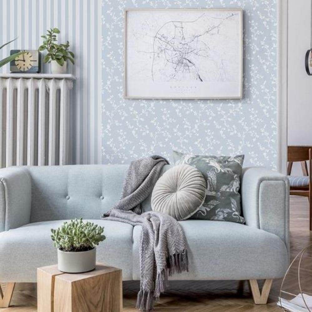 Papel De Parede Happy Floral Azul 12353