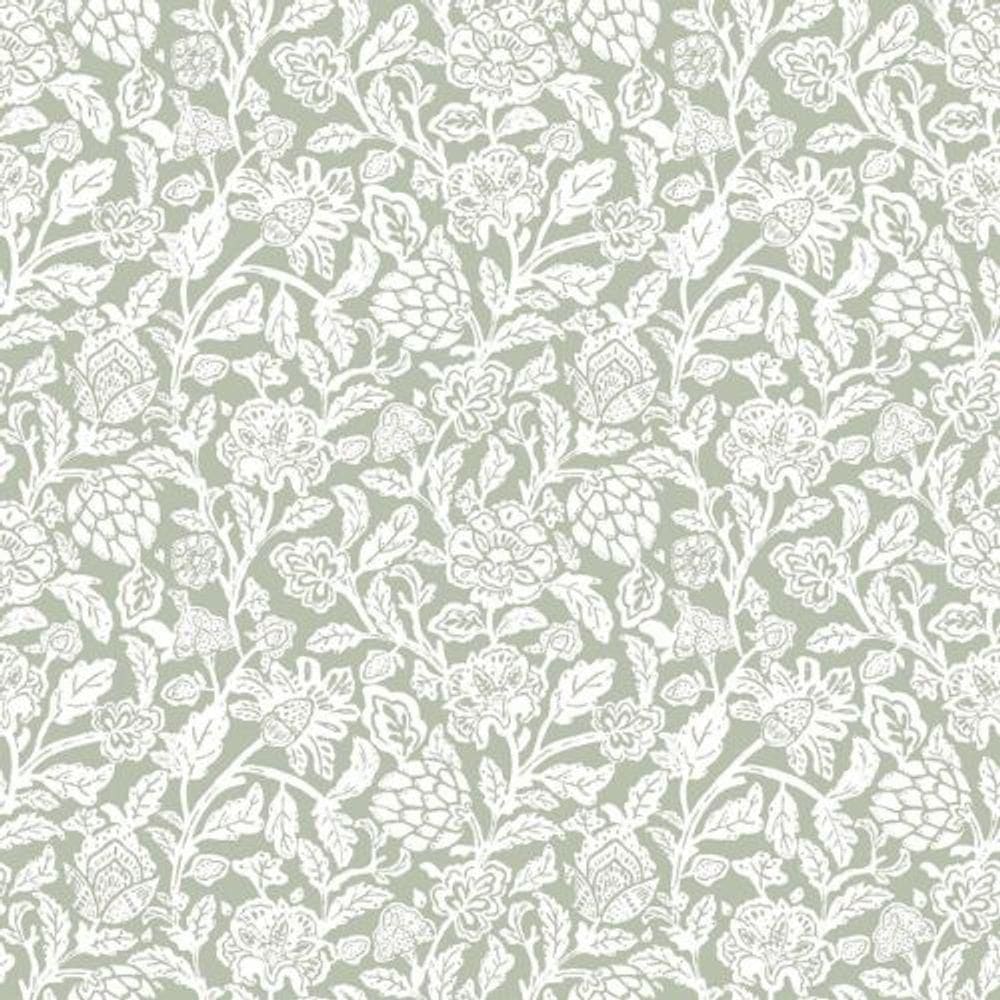 Papel De Parede Happy Floral Verde 12345