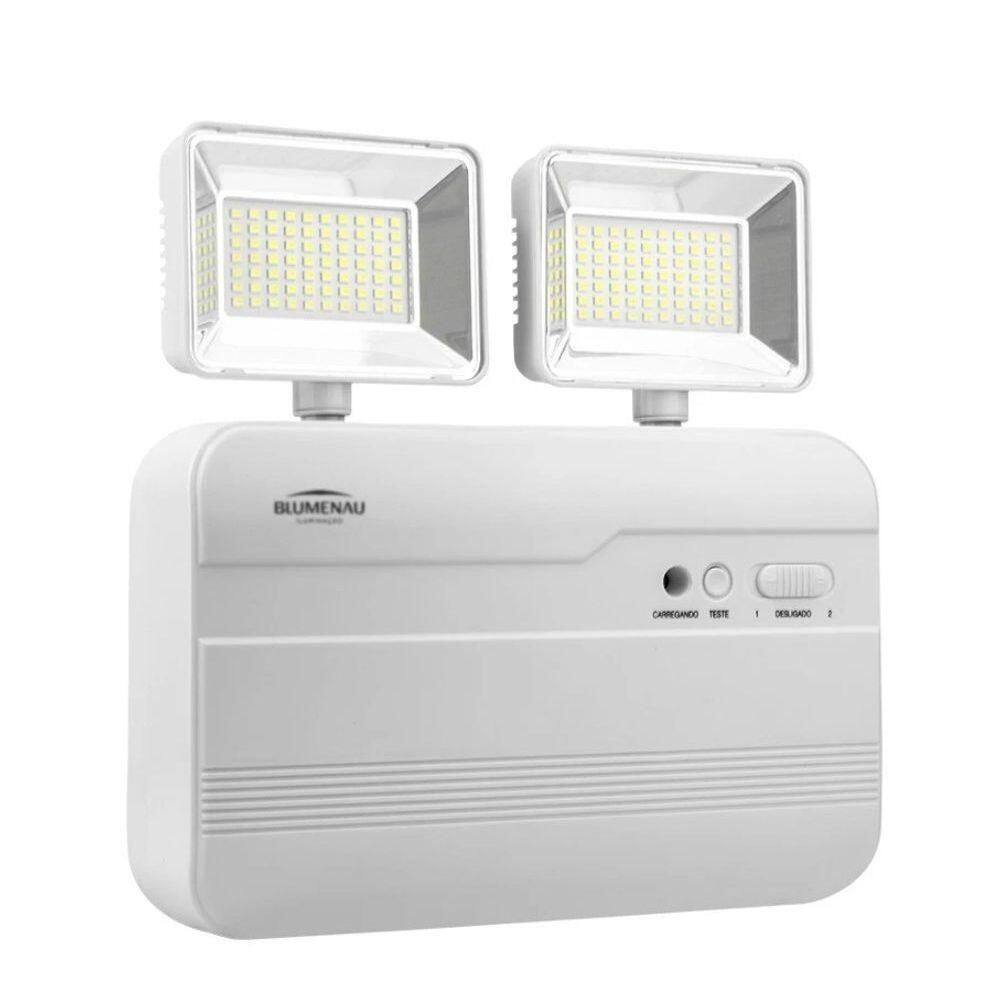 Luminaria De Emerg 2 Farois 18w 6500k Blumenau Br 40013024