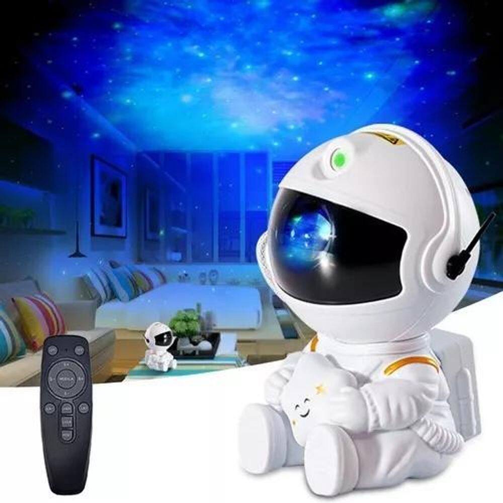 Luminária Astronauta Projetor Com Som Galáxia