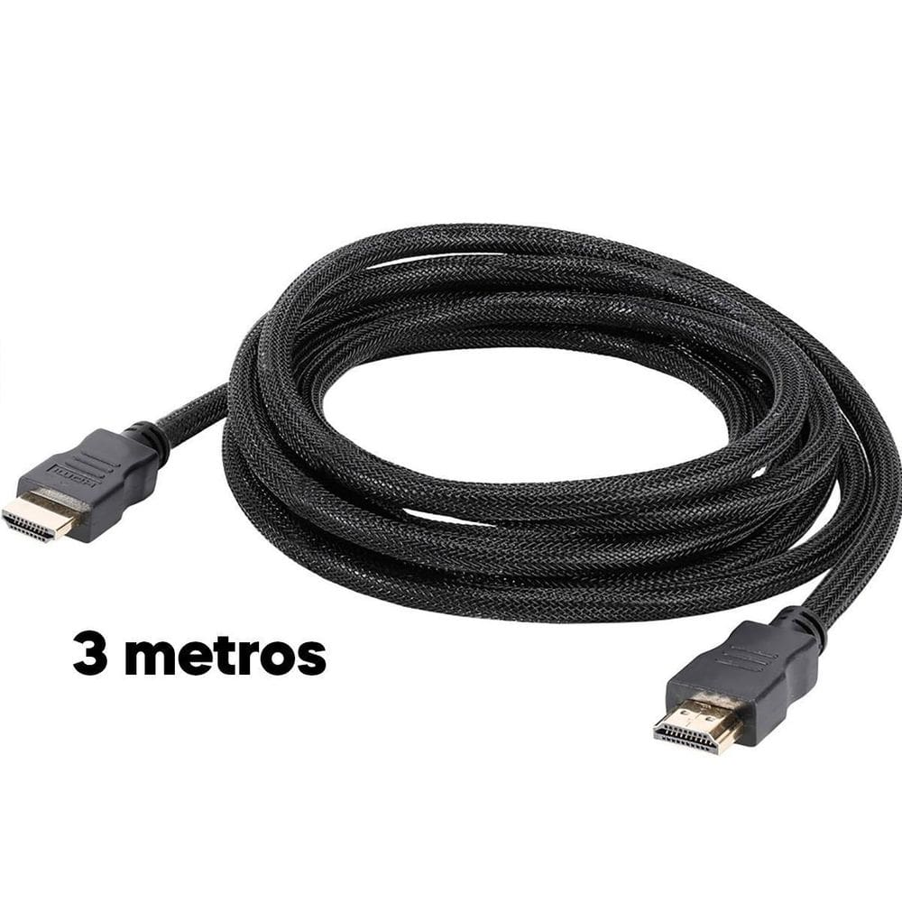 Cabo Hdmi 3 Metros 4K Hd Full Hd 3D Para Monitor Gamer Pc