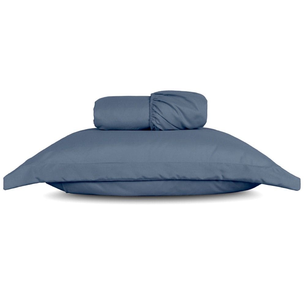 Jogo de Lençol Solteiro Slim 200 Fios 2 Peças - Marinho