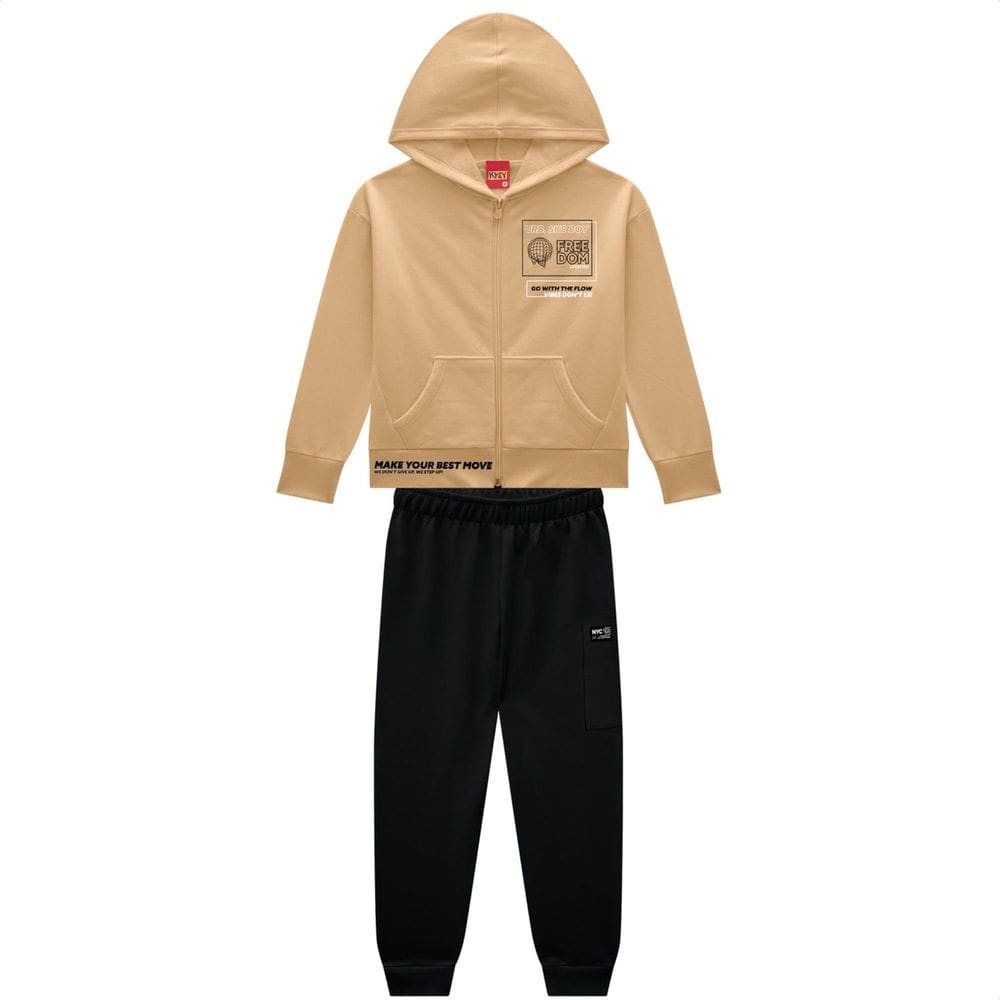 Conjunto Premium Kyly Infantil Menino Jaqueta Calça Camurça