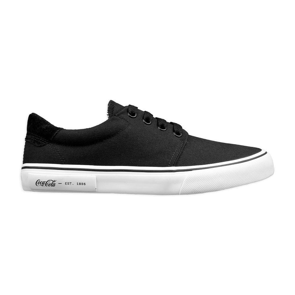 Tênis Coca Cola City Canvas Feminino Casual Básico Preto
