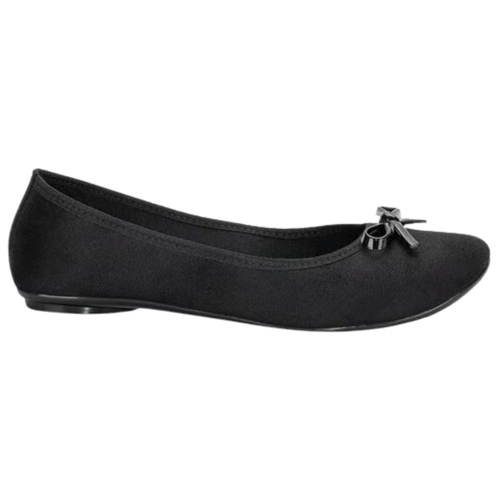 Sapatilha Moleca Minimalista Napa Sardenha Laço Feminina Preta