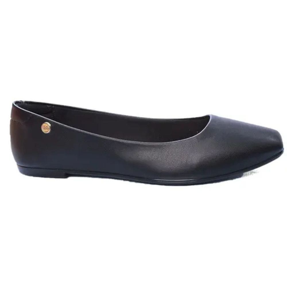 Sapatilha Moleca Casual Conforto Minimalista Bico Quadrado Feminina Preto