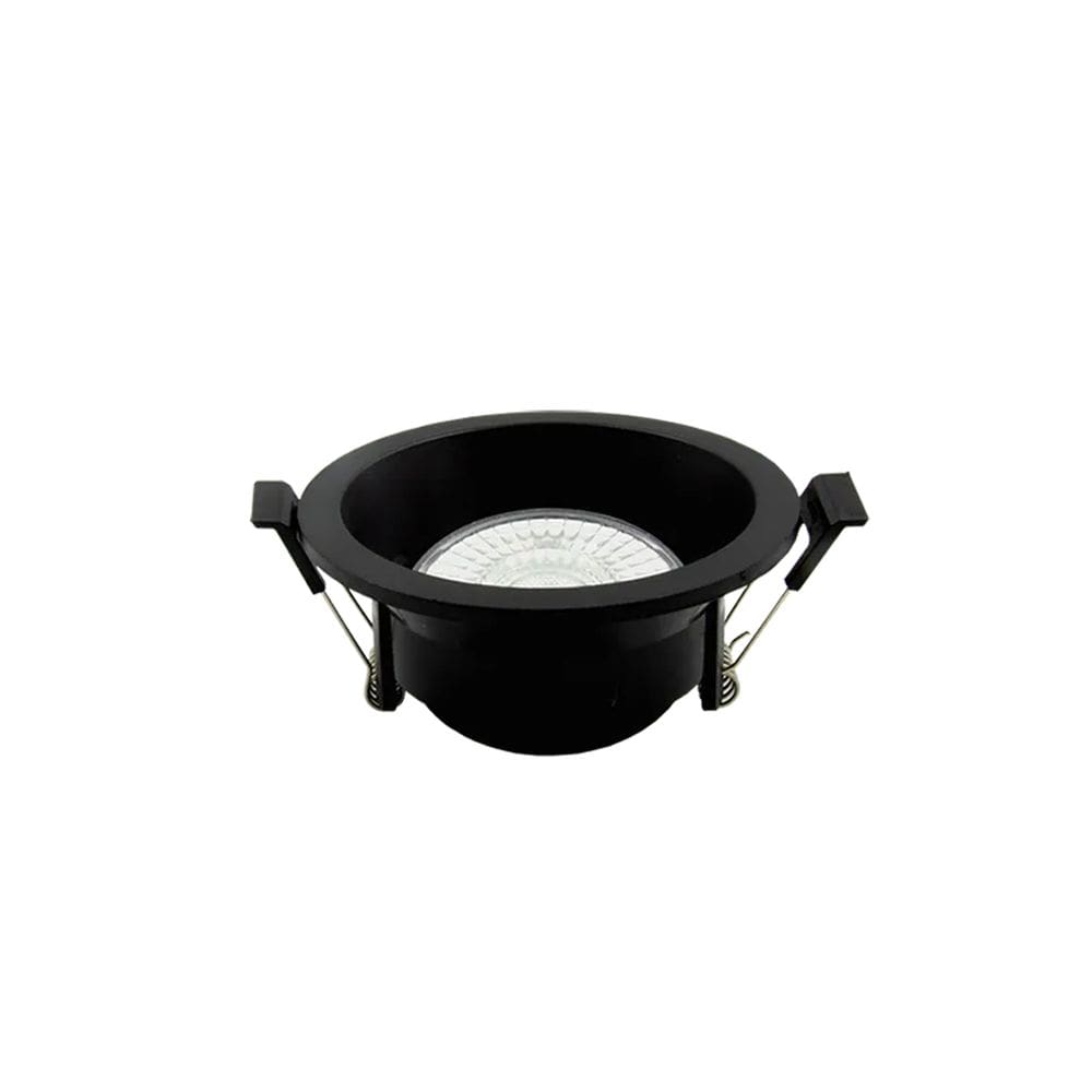 Spot de Embutir Redondo Recuado Preto 9cm Led 5W 6500K Bivolt